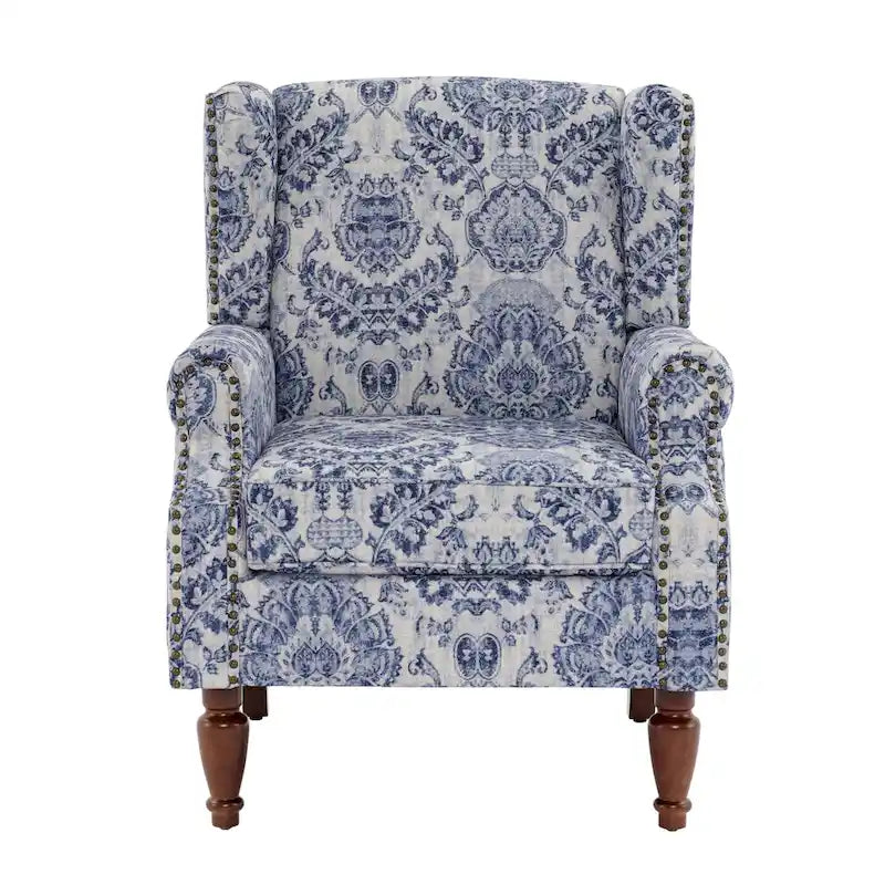 Fauteuil d'appoint rembourré à motifs pour salon