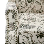 Fauteuil d'appoint rembourré à motifs pour salon