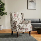Fauteuil d'appoint rembourré à motifs pour salon