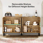 Buffet de style campagnard de 57,5 ​​pouces avec portes pour la cuisine