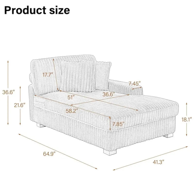 Canapé d'angle modulable en velours chenille avec méridienne