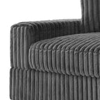 Canapé d'angle modulable en velours chenille avec méridienne