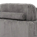 Canapé d'angle modulable en velours chenille avec méridienne