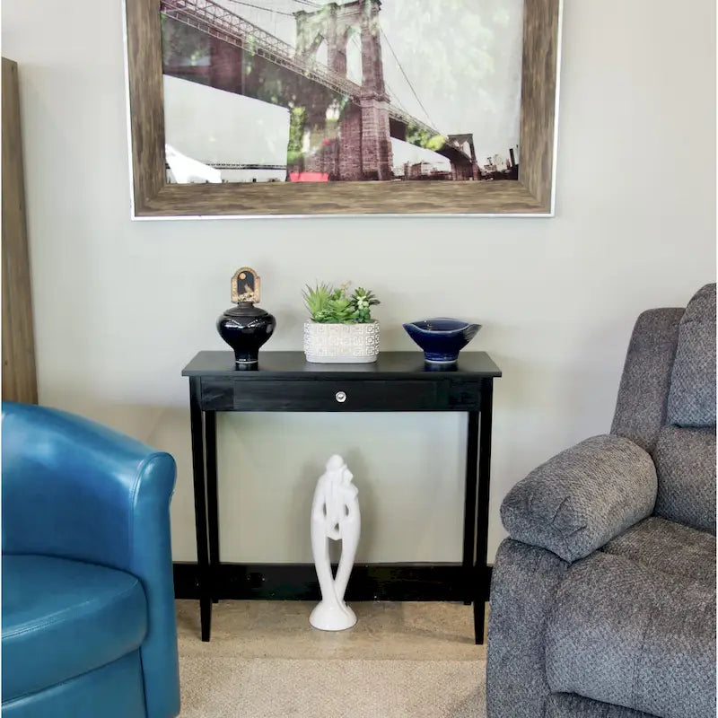 Table console à 1 tiroir en acacia massif Holly Hill de Porch &amp; Den