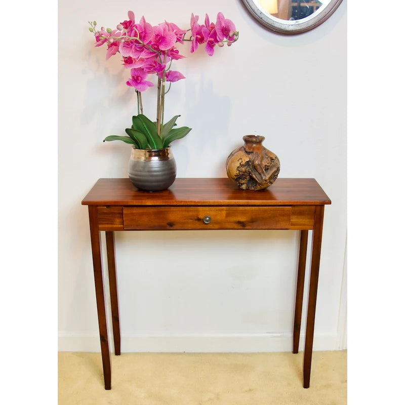 Table console à 1 tiroir en acacia massif Holly Hill de Porch &amp; Den