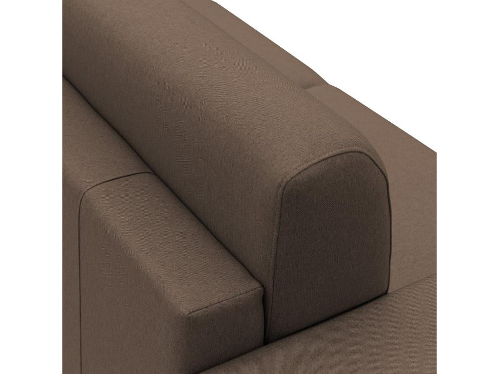 Lit en tissu marron, 140 x 197 cm