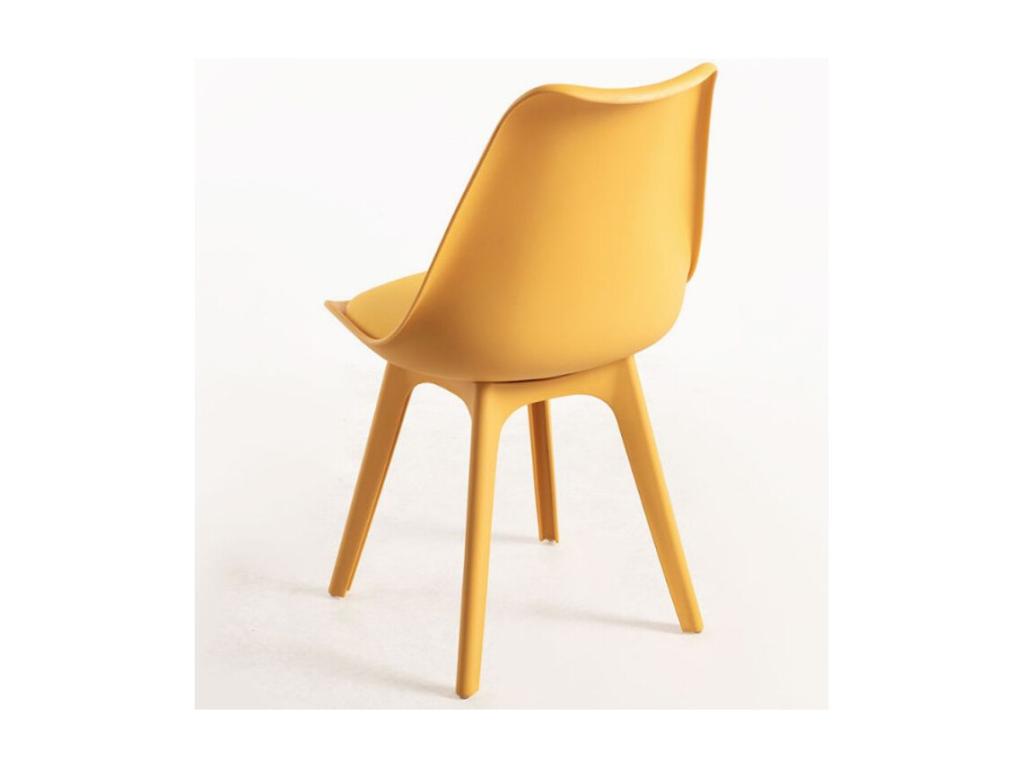 Fauteuil en cuir jaune