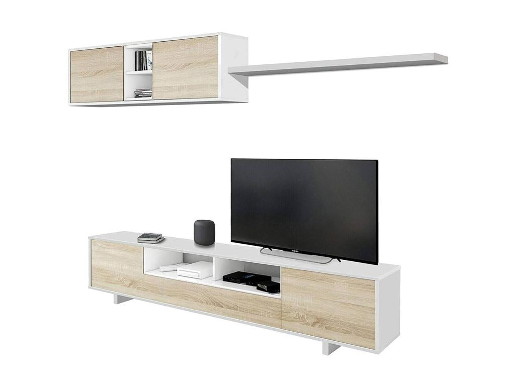 Meuble TV en chêne blanc