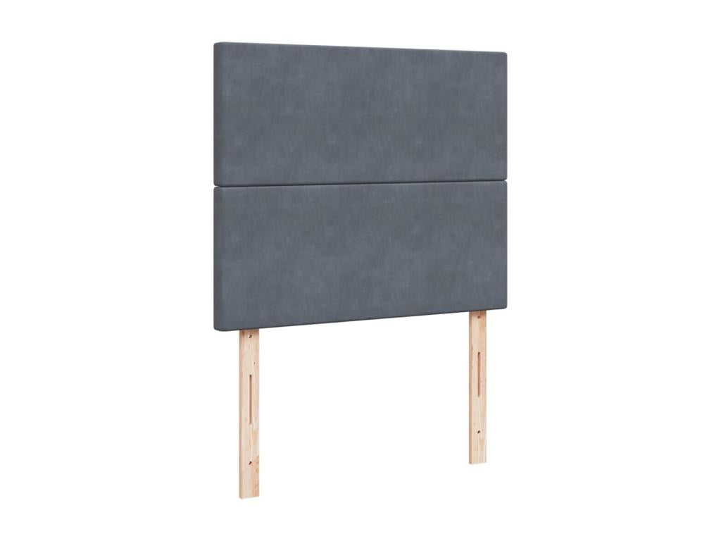 Matelas en velours gris, 120 x 200 cm