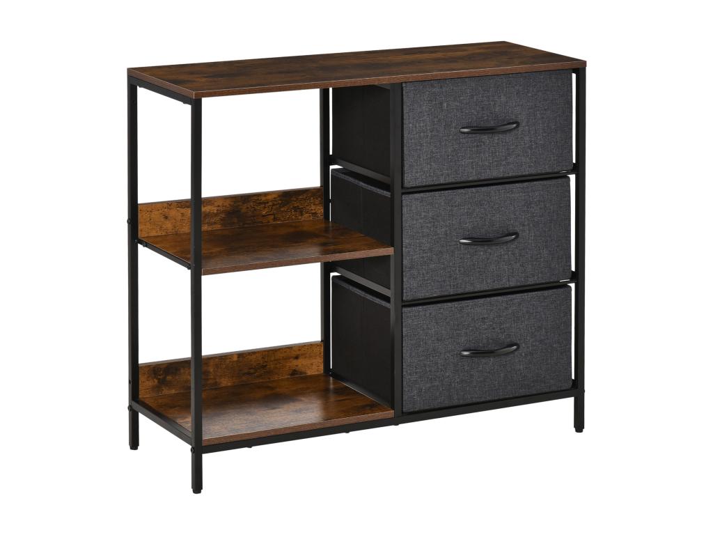 Commode en métal anthracite