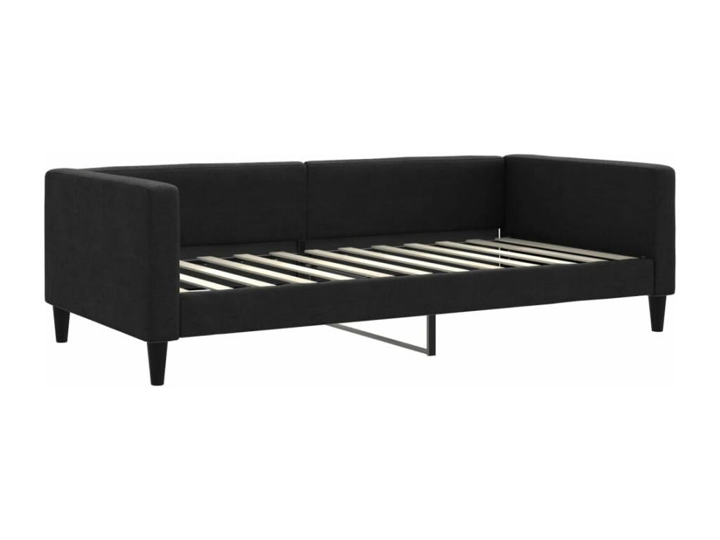 Lit en tissu noir, 100 x 200 cm - dlz1766568521997