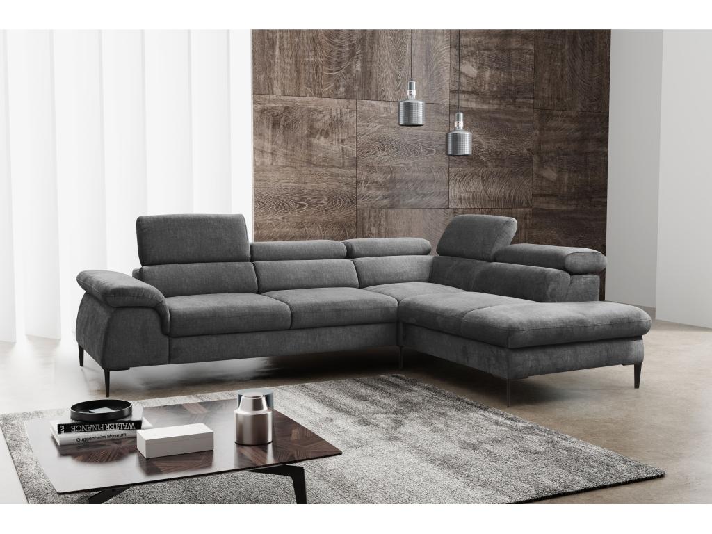 Canapé-lit en velours anthracite - dlz1766568477557