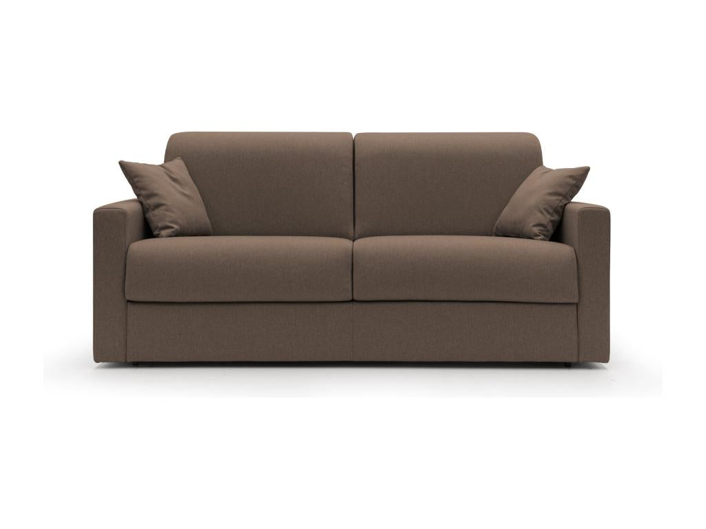 Lit en tissu marron, 140 x 197 cm