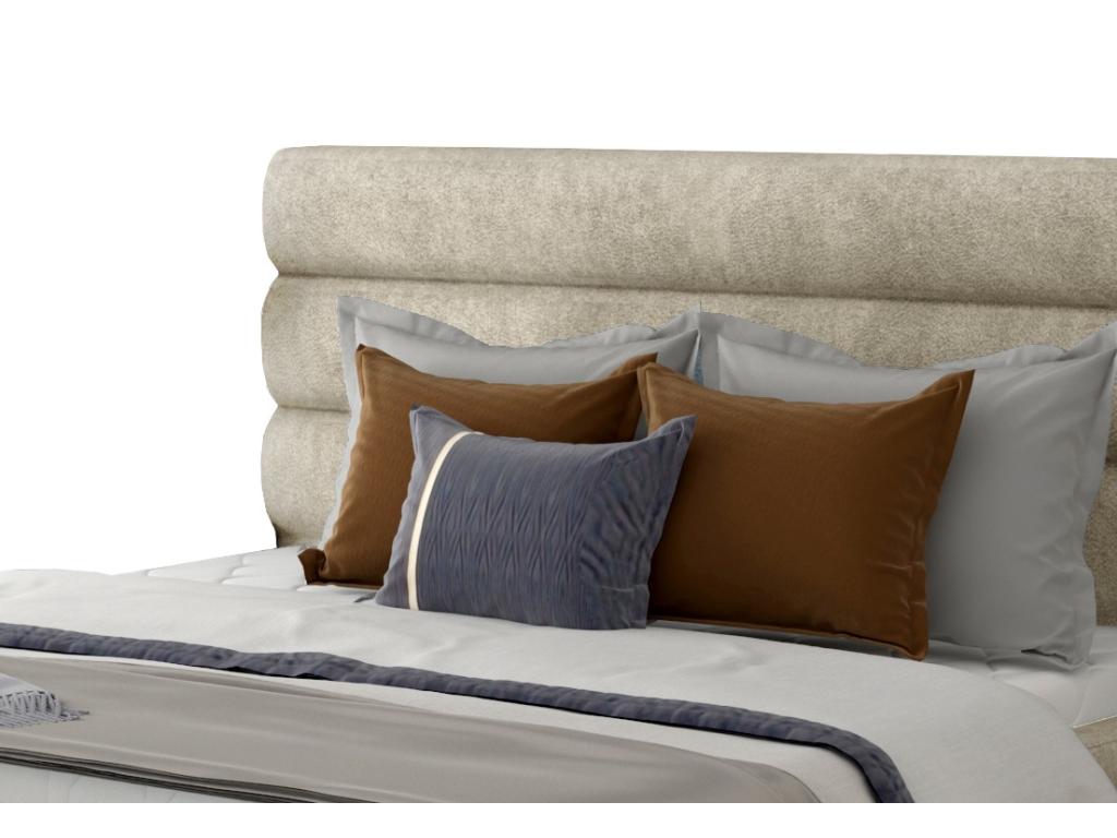 Lit en tissu beige, 200 x 200 cm