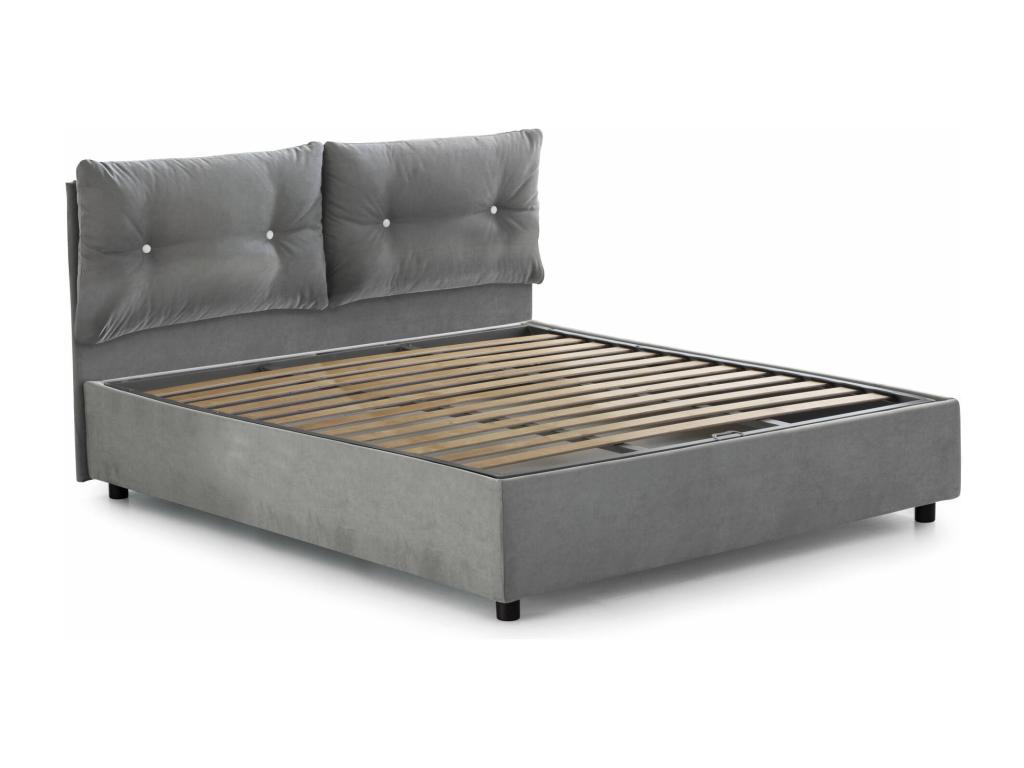 Matelas en tissu gris, 120 x 190 cm - dlz1766568345765