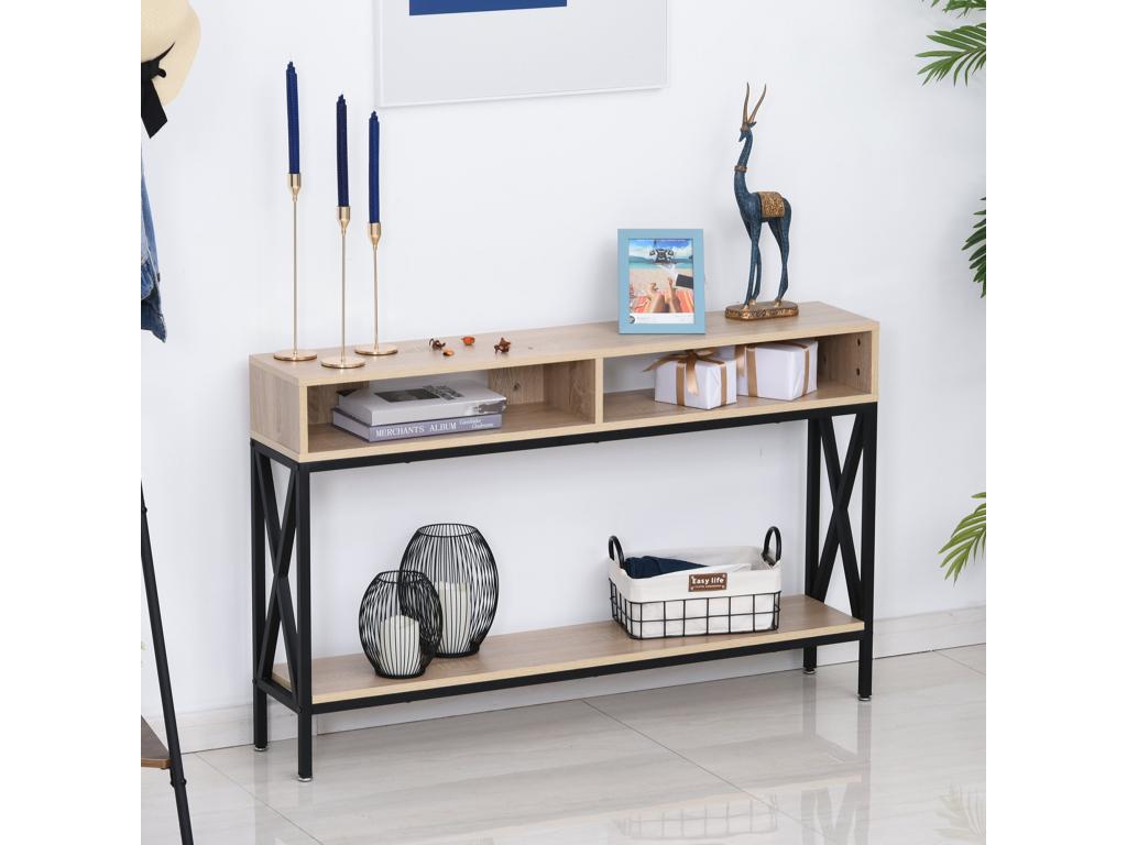 Table en chêne beige, 120 x 23,5 x 75 cm