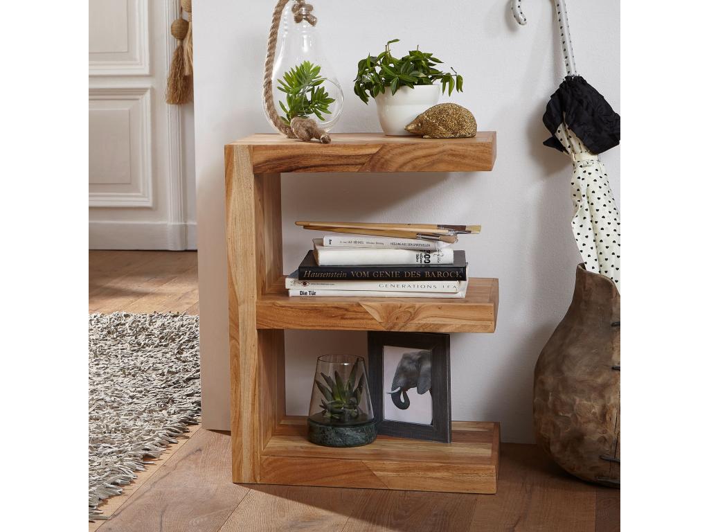 Canapé beige en bois massif, 45 x 60 x 30 cm