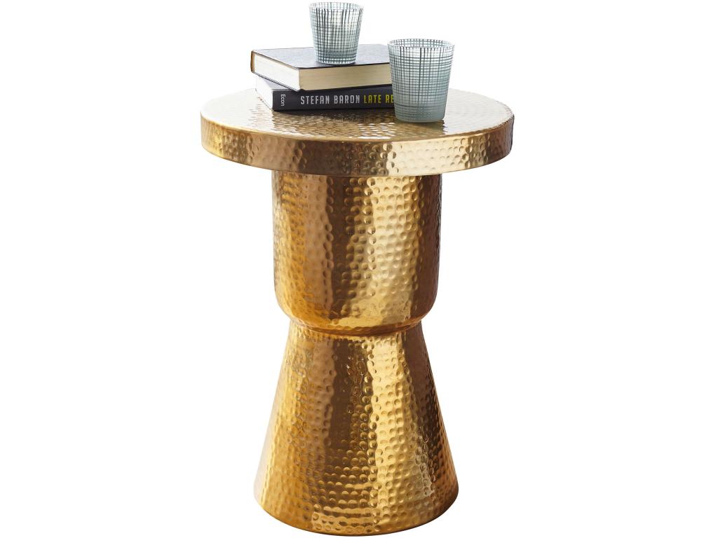 Canapé en métal doré, 43 x 59 x 43 cm