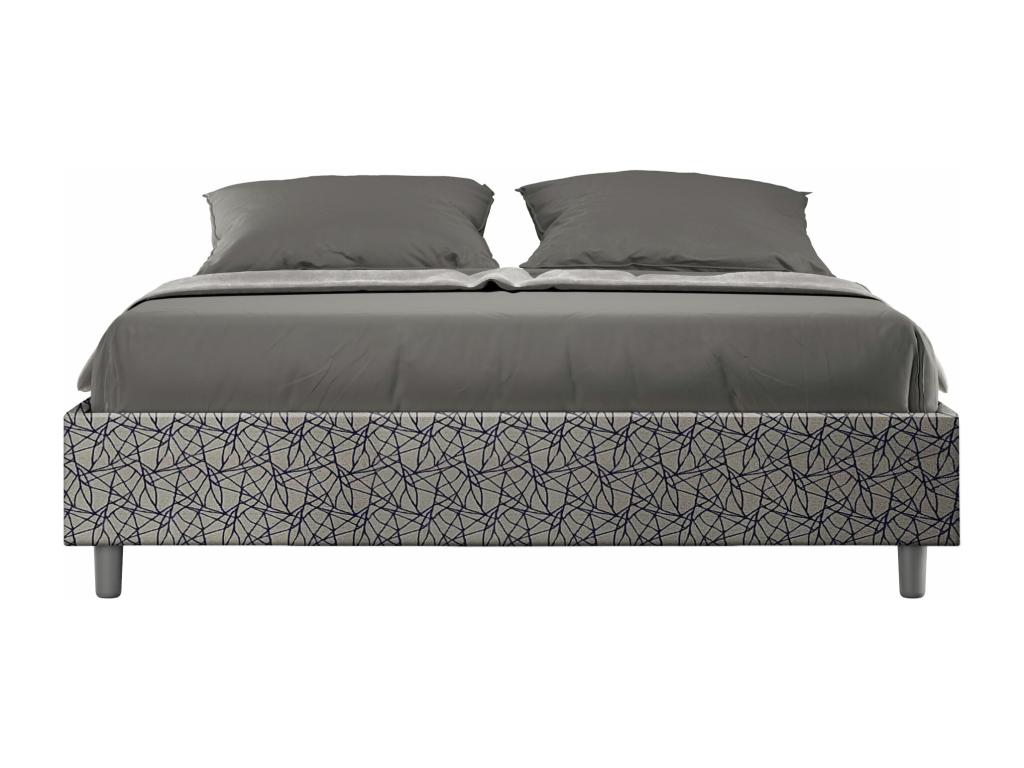 Lit en tissu bleu, 160 x 190 cm