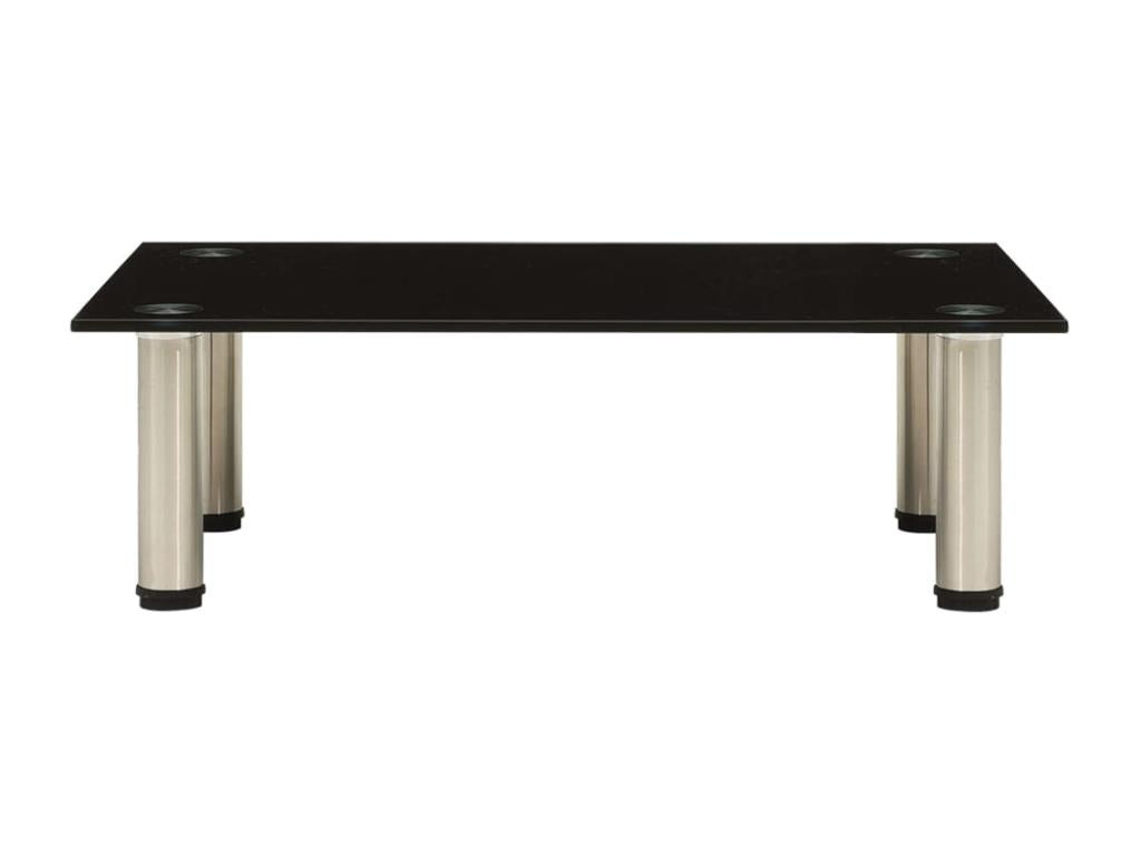 Meuble TV en verre noir, 60 x 35 x 17 cm