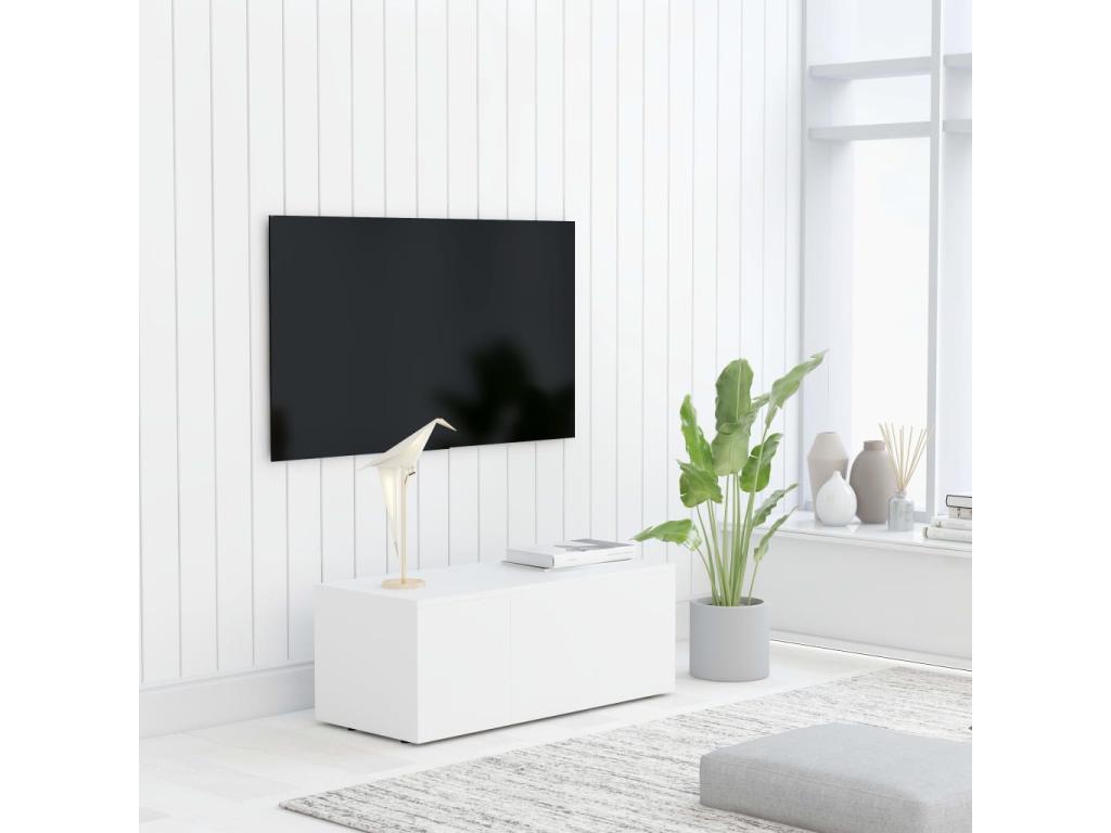 Meuble TV blanc, 80 x 34 x 30 cm