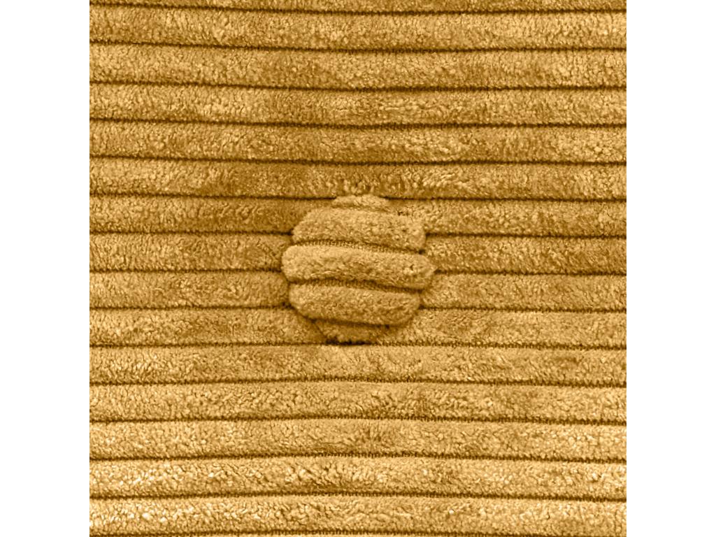 Lit en velours jaune, 80 x 105 cm