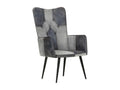 Fauteuil d'appoint en cuir gris