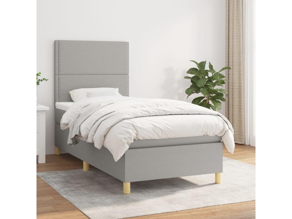 Matelas en tissu gris, 80 x 200 cm - dlz1766568522093