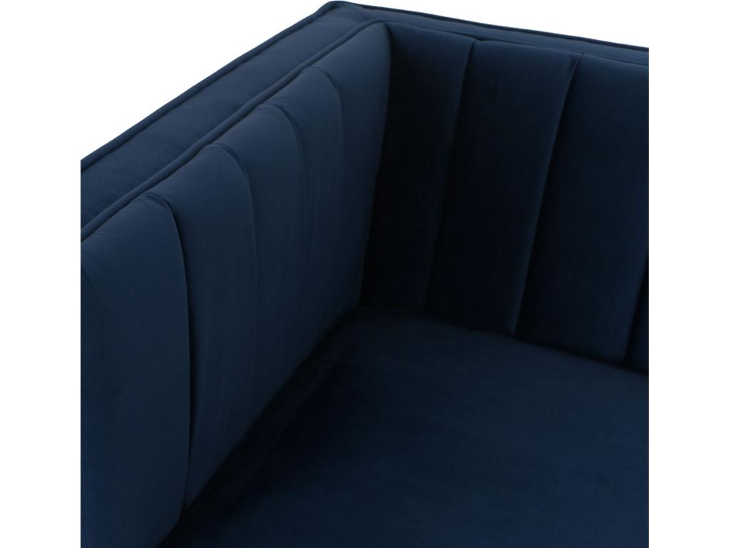 Canapé en velours bleu