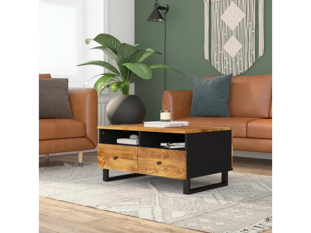 Table basse marron, 80 x 54 x 40 cm