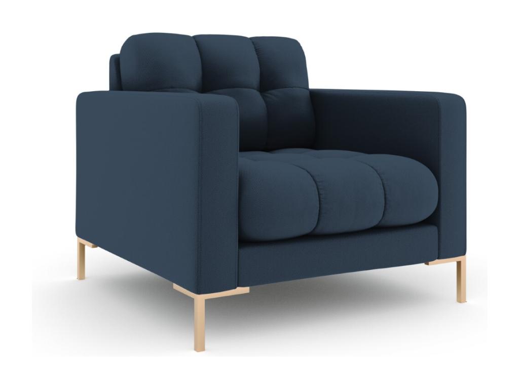 Fauteuil d'appoint en tissu bleu, 87 x 92 x 75 cm