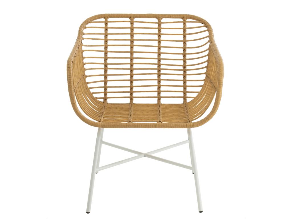 Fauteuil d'appoint en métal naturel