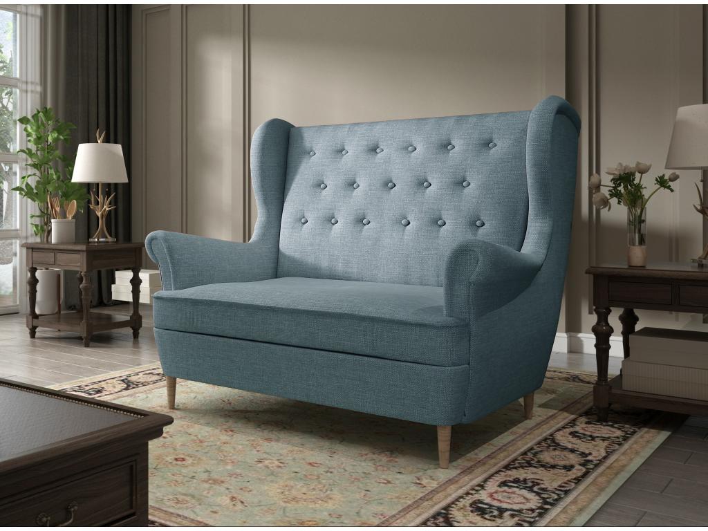 Canapé en tissu bleu