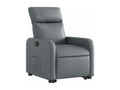 Fauteuil d'appoint en similicuir gris