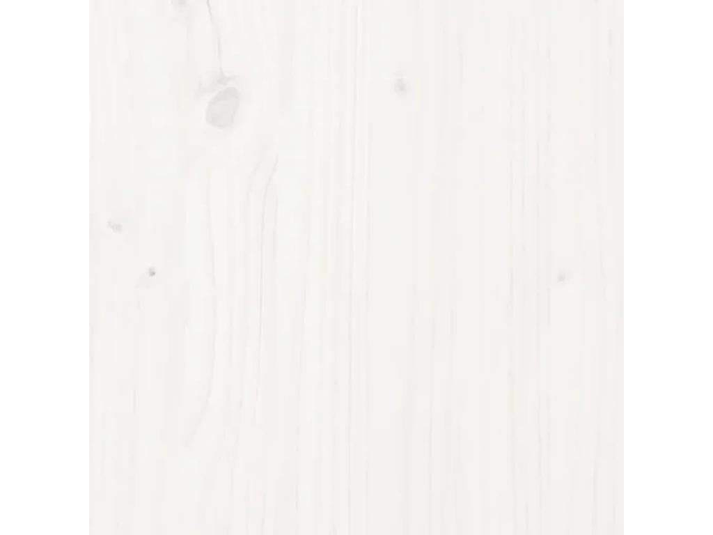 Table basse en bois massif blanc, 110 x 50 x 40 cm