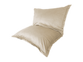Pouf en velours beige, 190 x 155 cm
