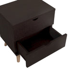 Table de chevet DH BASIC Mid-Century Modern Cappuccino à 2 tiroirs par Denhour