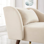 Chaise longue moderne avec revêtement en velours - 29,50 x 55,90 x 28,70