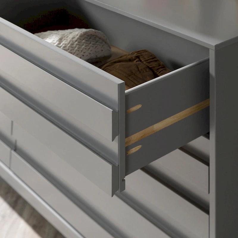 Commode contemporaine Middlebrook en bois massif à 6 tiroirs