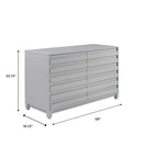 Commode contemporaine Middlebrook en bois massif à 6 tiroirs