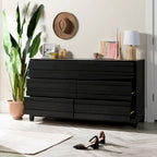 Commode contemporaine Middlebrook en bois massif à 6 tiroirs