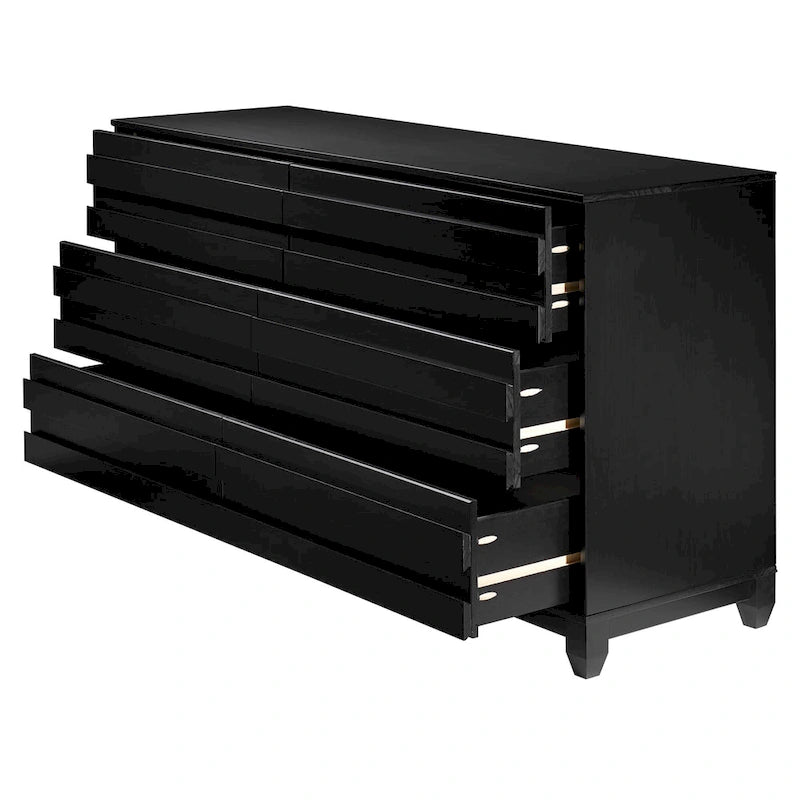 Commode contemporaine Middlebrook en bois massif à 6 tiroirs