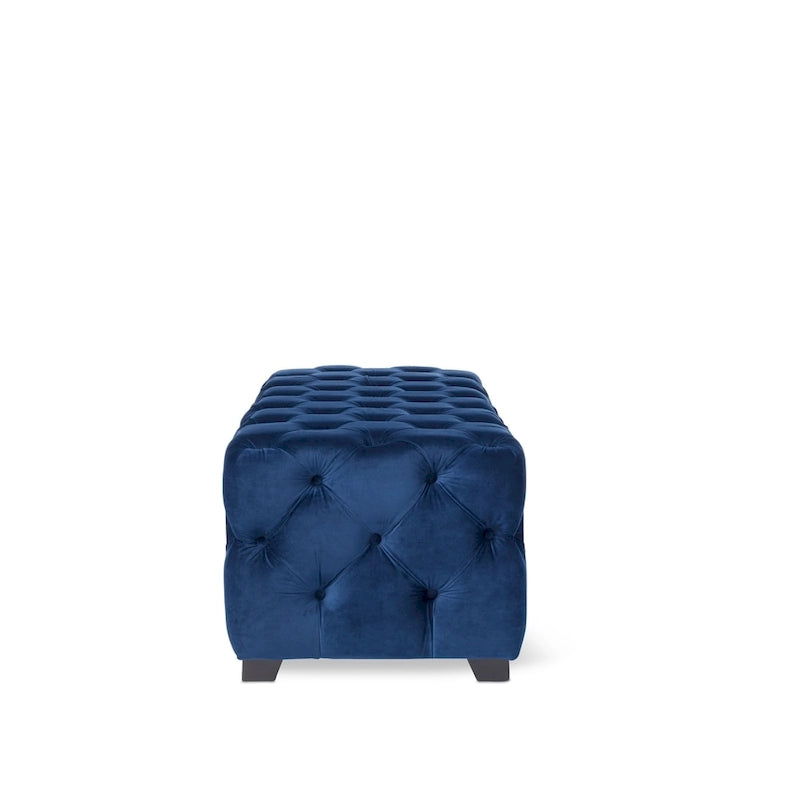 Banc ottoman capitonné en velours Piper Glam de Christopher Knight Home