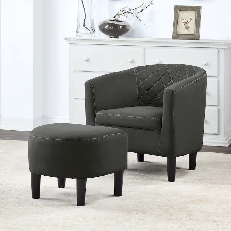 Convenience Concepts Take a Seat Roosevelt Accent Chair with Ottoman