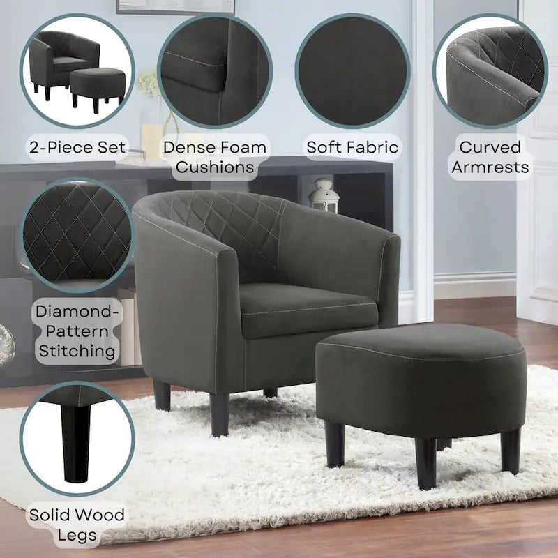 Fauteuil d'appoint Roosevelt avec repose-pieds Take a Seat de Convenience Concepts