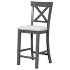 Ensemble de salle à manger Nestfair 6 pièces avec table haute, chaises et banc