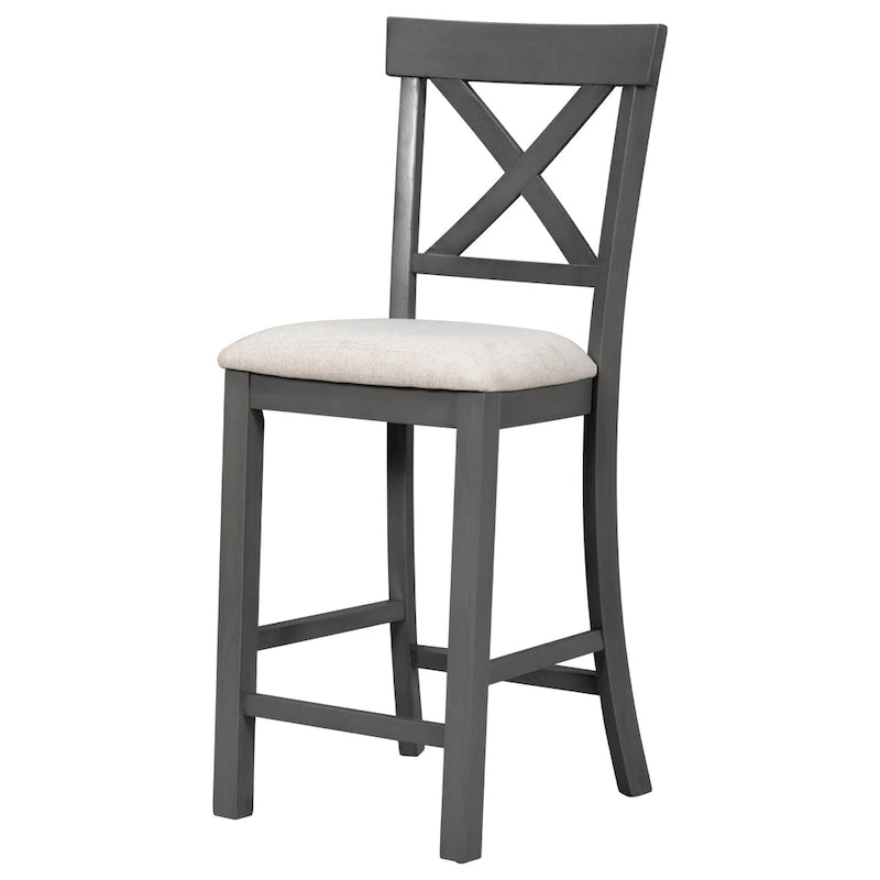 Ensemble de salle à manger Nestfair 6 pièces avec table haute, chaises et banc