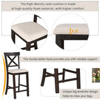 Ensemble de salle à manger Nestfair 6 pièces avec table haute, chaises et banc