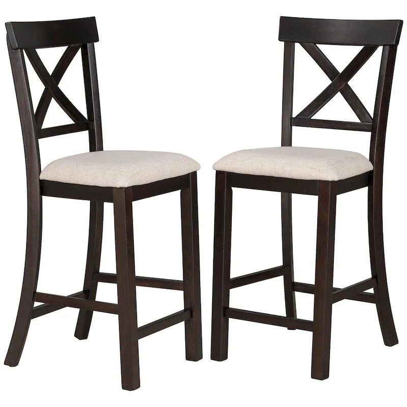 Ensemble de salle à manger Nestfair 6 pièces avec table haute, chaises et banc