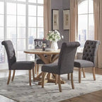 Ensemble de salle à manger rond Benchwright à base en X de 48 po par iNSPIRE Q Artisan